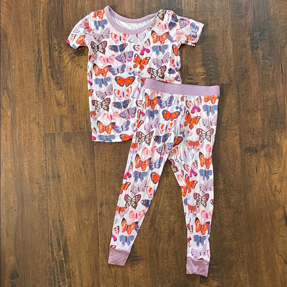 Little Sleepies Colorful Butterfly Kids Pajama Set